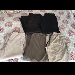 Five pair of men’s sweatpants